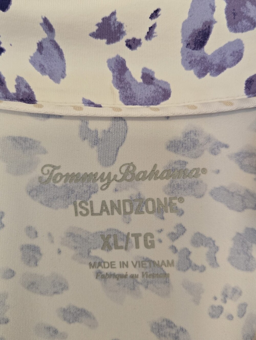 Tommy Bahama Island Zone Sleeveless Blue White Leopard Print Dress w/ Pockets XL - Picture 2 of 7